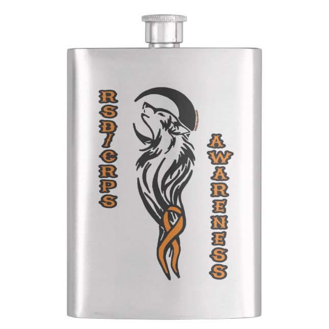 WOLF/MOON...RSD/CRPS FLASK (Front)