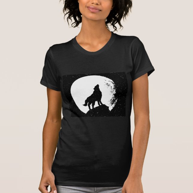 Wolf & Moon Silhoutte T-Shirt (Front)