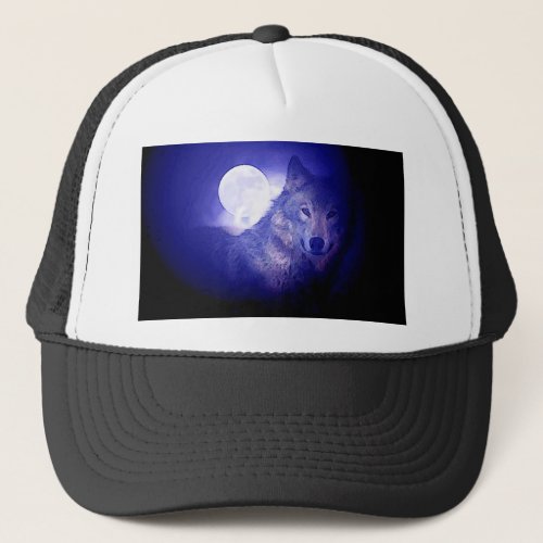 Wolf  Moon Trucker Hat