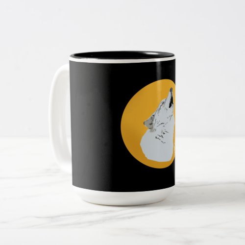 Wolf  Moon Two_Tone Coffee Mug