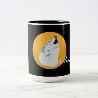 Wolf & Moon Two-Tone Coffee Mug