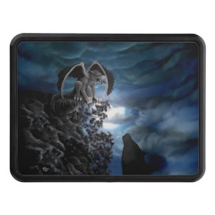 Wolf Moon - Wolf with Golem Hitch Cover