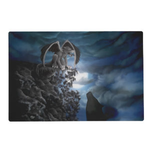 Wolf moon - Wolf with Golem Pet Mat