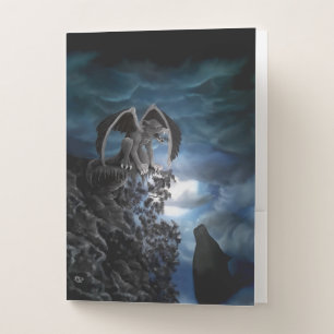 Wolf Moon - Wolf with Golem Pocket Folder