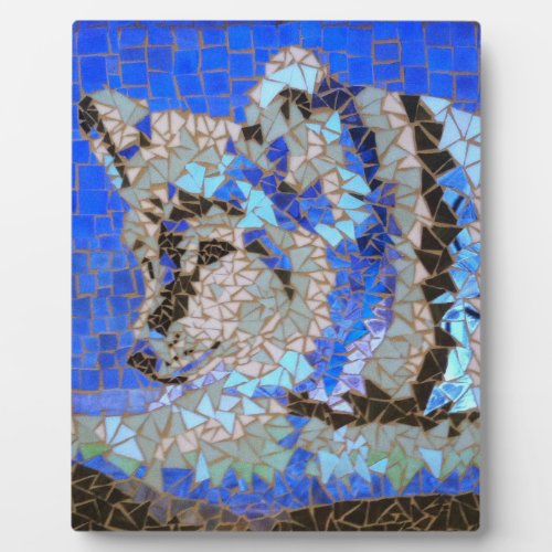 Wolf Mosaic Plaque
