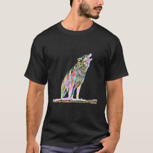 Wolf Motif Pack Moon Wild Lupus Colorful Wolves T-Shirt