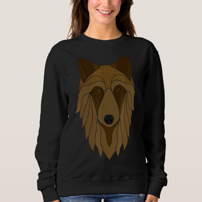 Wolf Motif Predator Face Wolfs 2 Sweatshirt (Front)