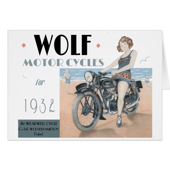 Wolf Motorcycles Cards (Front Horizontal)