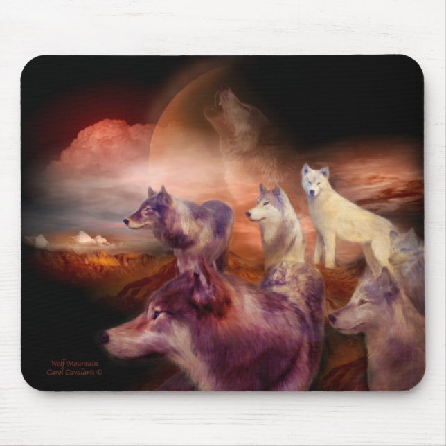 Wolf Mountain Art Mousepad (Front)