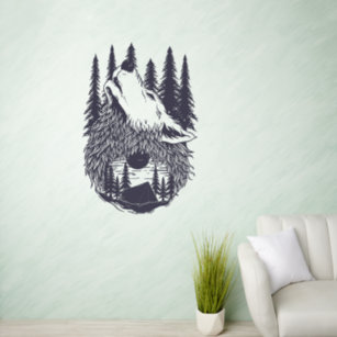 Black Wolf Eyes Darkness Wall Art Stickers Mural Decal Kids Room Home Office EH9 