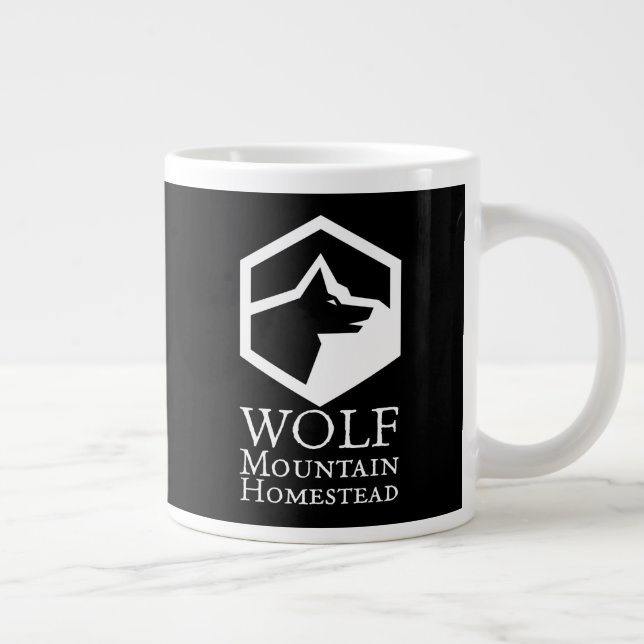 Wolf Mountain Homestead Giant Coffee Mug (Right)