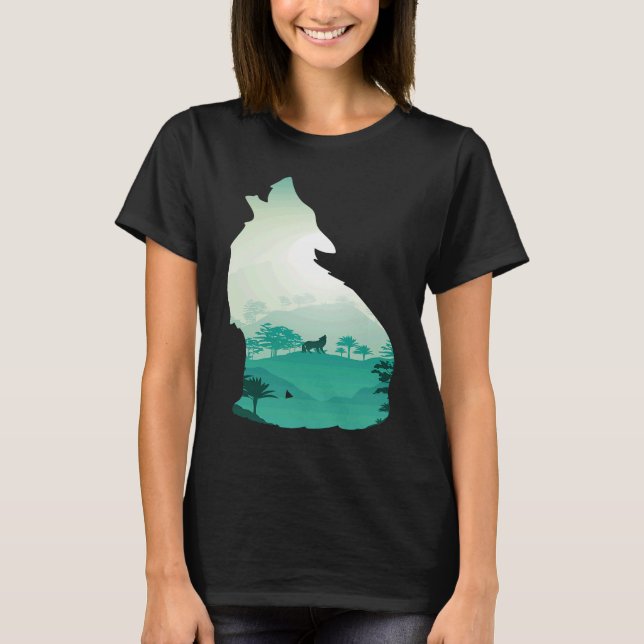 Wolf Mountain Wolf Wild Animal Endangered Animal A T-Shirt (Front)