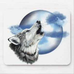 wolf mouse pad