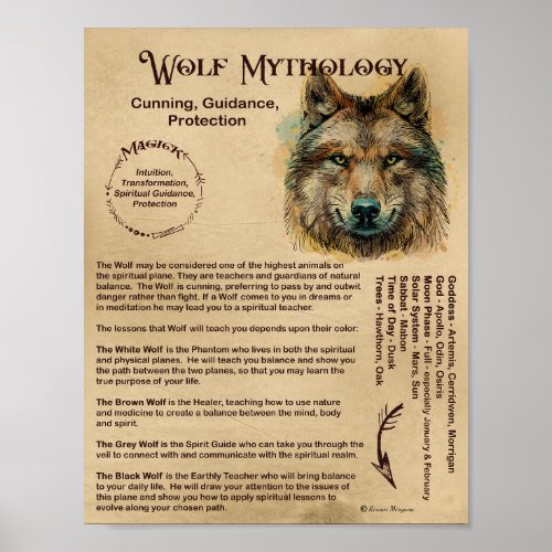 WOLF MYTHOLOGY POSTER
