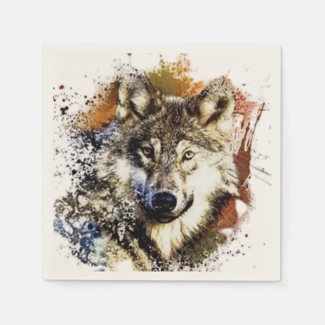 Wolf   napkins (Front)