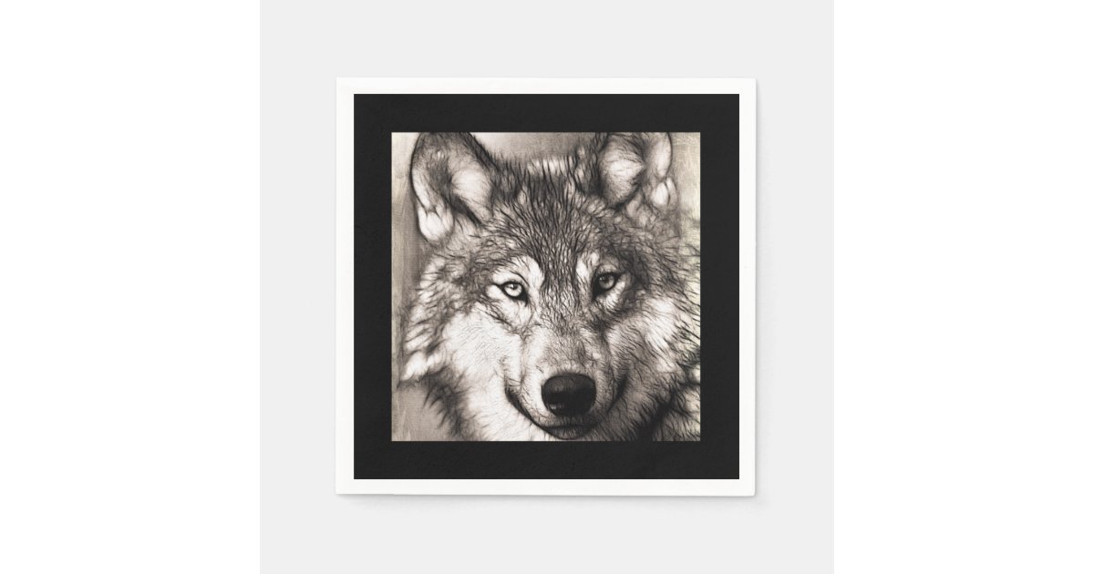 Wolf Napkins | Zazzle