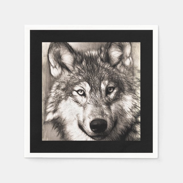 Wolf Napkins (Front)
