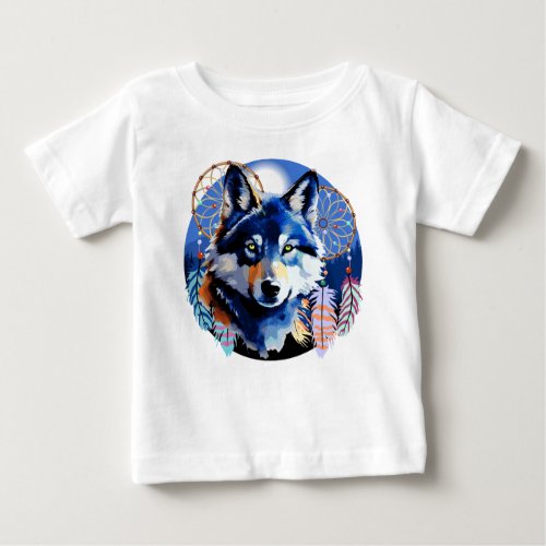 Wolf Native Animal Spirit   Baby T_Shirt
