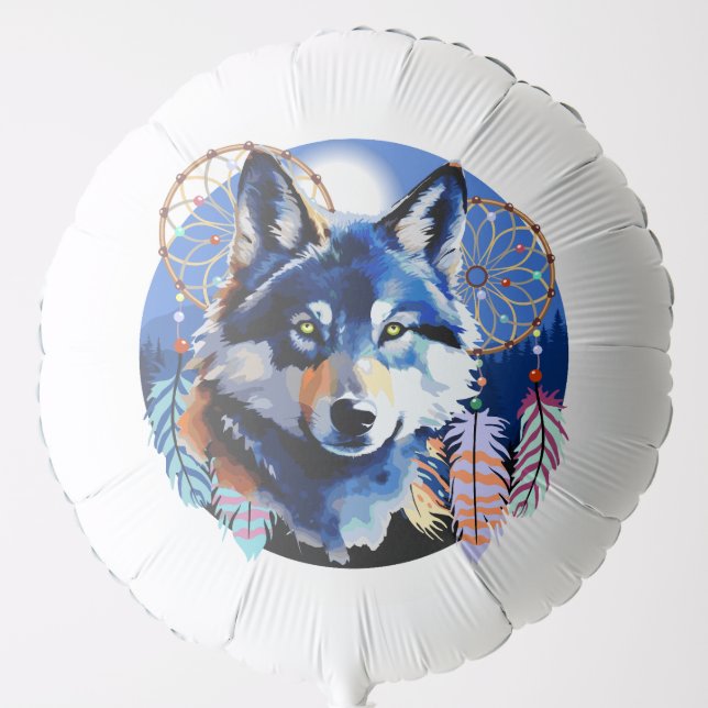 Wolf Native Animal Spirit  Balloon (Front)