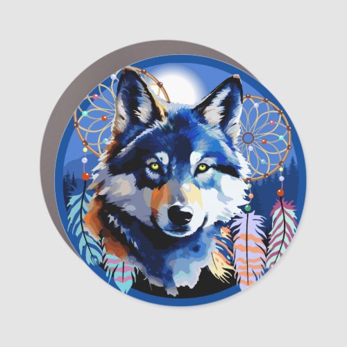 Wolf Native Animal Spirit  Car Magnet