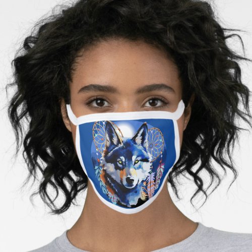 Wolf Native Animal Spirit   Face Mask