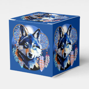 Wolf Native Animal Spirit Favor Boxes