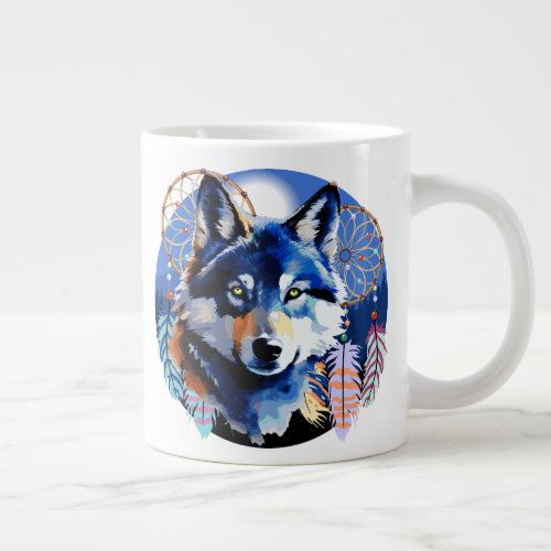 Wolf Native Animal Spirit  Giant Coffee Mug