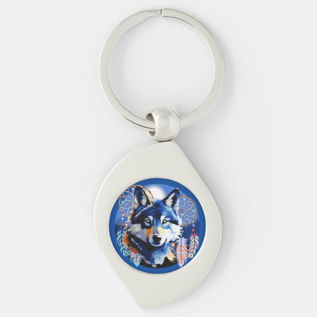 Wolf Native Animal Spirit    Keychain (Front)
