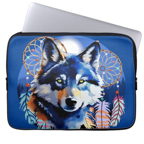 Wolf Native Animal Spirit  Laptop Sleeve