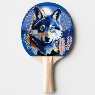 Wolf Native Animal Spirit    Ping Pong Paddle