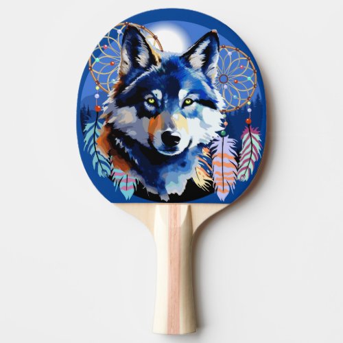 Wolf Native Animal Spirit    Ping Pong Paddle