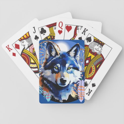 Wolf Native Animal Spirit  Poker Cards