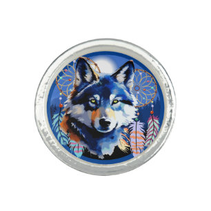 Wolf Native Animal Spirit   Ring