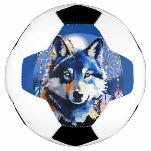 Wolf Native Animal Spirit   Soccer Ball