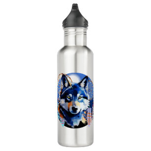 Wolf Native Animal Spirit  Stainless Steel Water Bottle