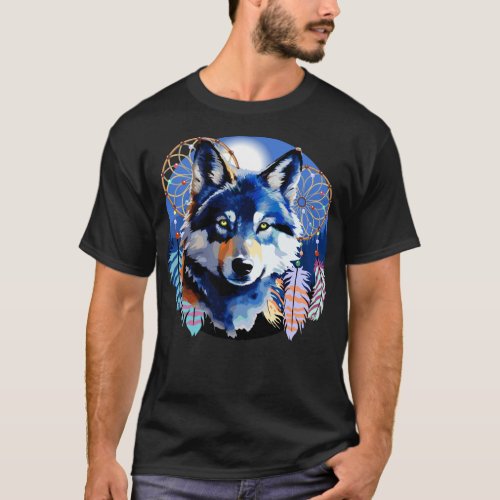 Wolf Native Animal Spirit  T_Shirt