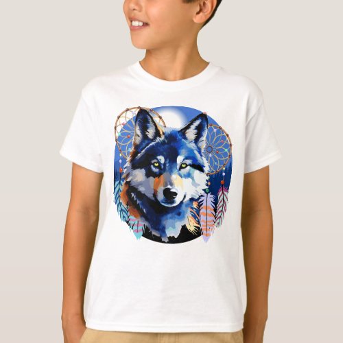 Wolf Native Animal Spirit   T_Shirt