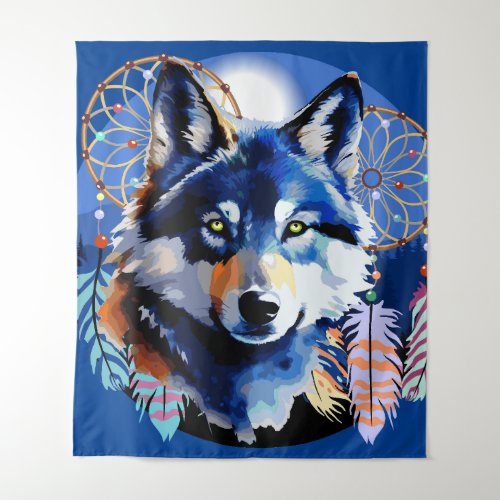 Wolf Native Animal Spirit   Tapestry