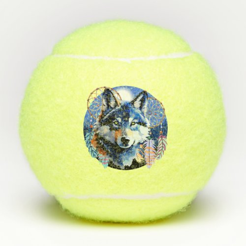 Wolf Native Animal Spirit   Tennis Balls