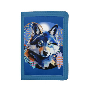 Wolf Native Animal Spirit Tri-fold Wallet