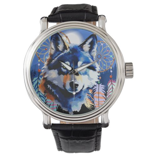 Wolf Native Animal Spirit  Watch