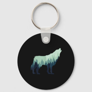 Wolf Nature Outdoor Forest Camping Hiking Gift Keychain