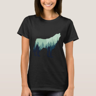 Wolf Nature Outdoor Forest Camping Hiking Gift  T-Shirt