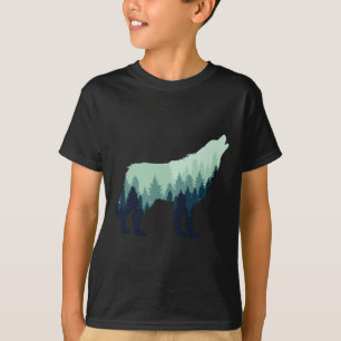 Wolf Nature Outdoor Forest Camping Hiking Gift T-Shirt
