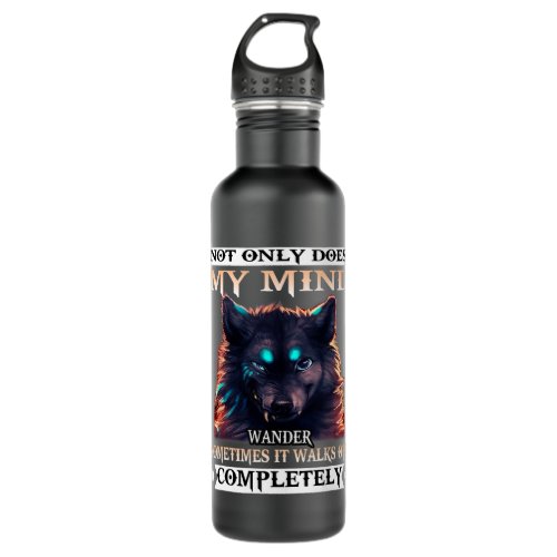 Wolf Of Course Im Going To Hell Im Just Here Stainless Steel Water Bottle