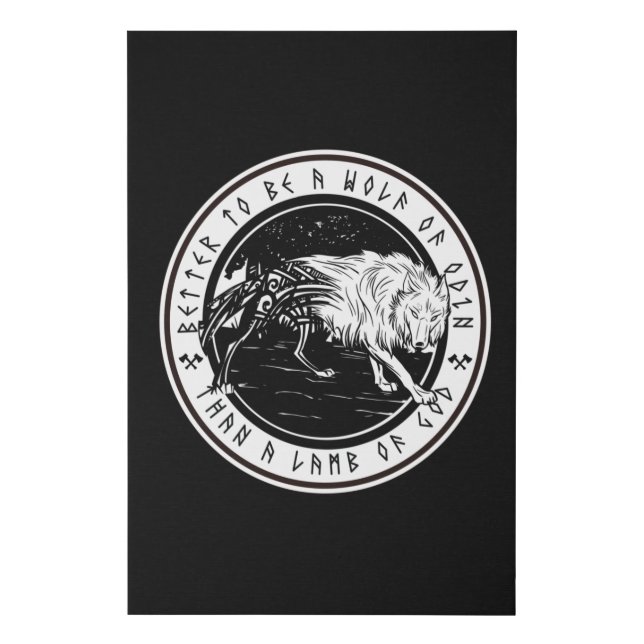Wolf of Odin Faux Canvas Print (Front)