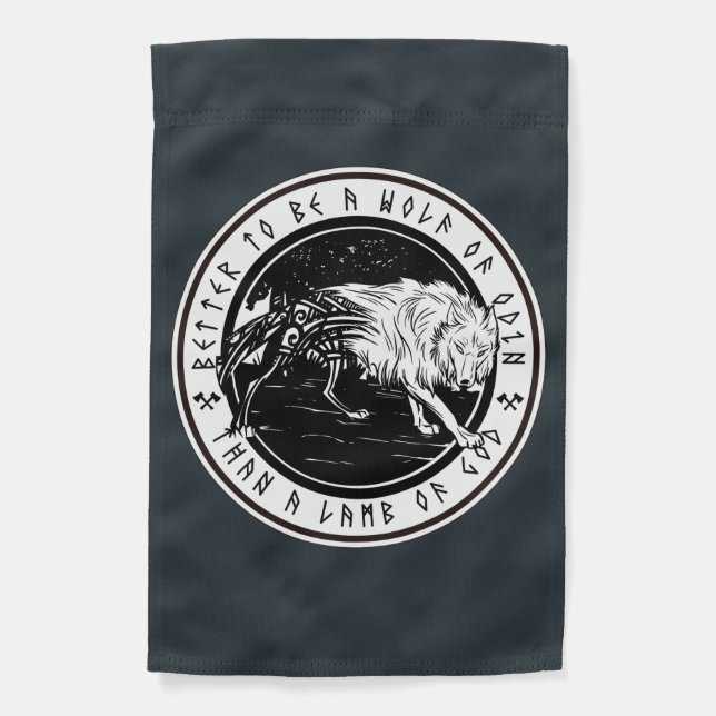 Wolf Of Odin Garden Flag (Front)