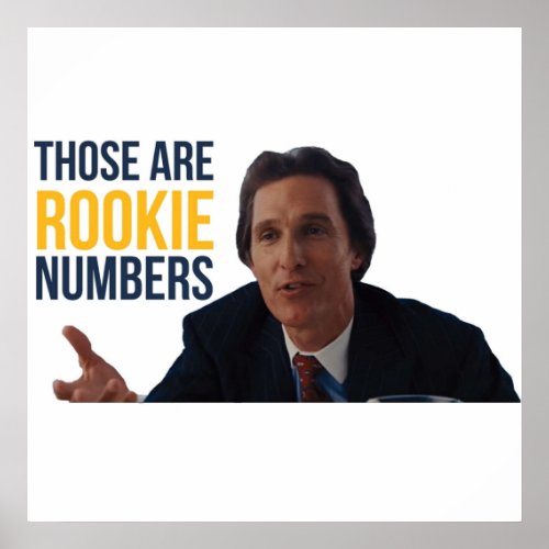 Wolf of Wall Street Rookie Numbers Poster