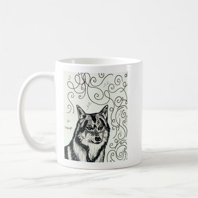 Wolf of Wisdom Coffee Mug (Left)