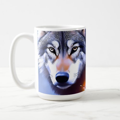 Wolf Oil Paint The Essence Of Beauty  Coffee Mug